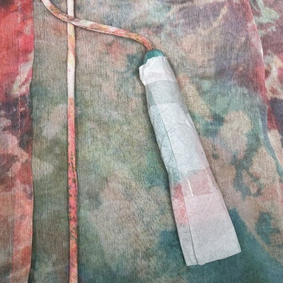 Soft Surroundings Kimono 1X Long Sheer Tassels Tie Front Beaded Embroidered Boho - Picture 5 of 14